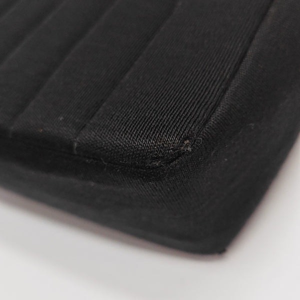 Quilted Fabric Shoulder Bag Black