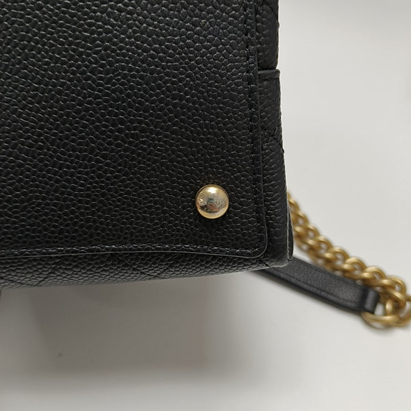 Quilted Grained Calfskin Black