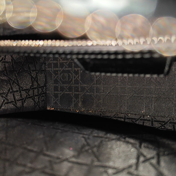 Lady Dior Medium Cannage Patent Leather Black