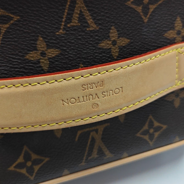Monogram Coated Canvas Top Handle Bag Brown