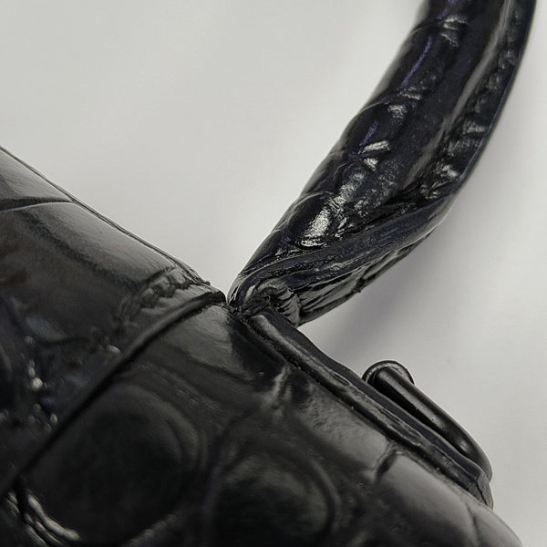 Hourglass Small Calfskin Black