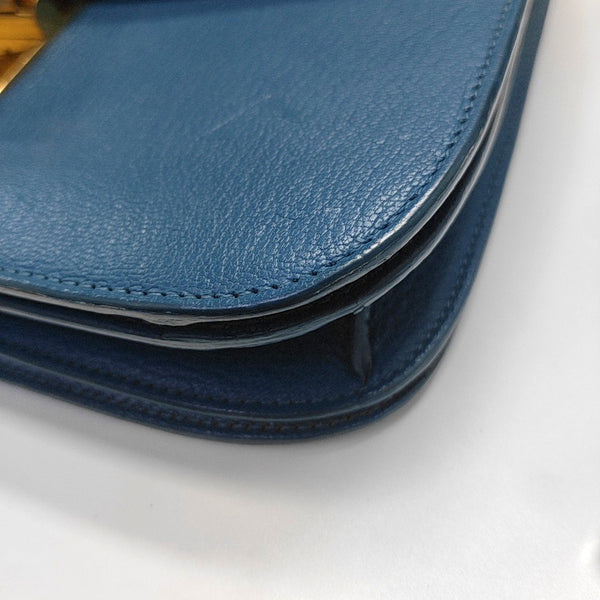 Authenticated pre-owned CLASSIC BOX Lambskin Blue - Shoulder Bag at Looply