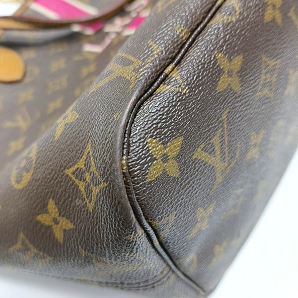 NEVERFULL MM Monogram Coated Canvas Brown
