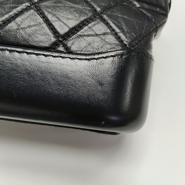 GABRIELLE Small Quilted Calfskin Black