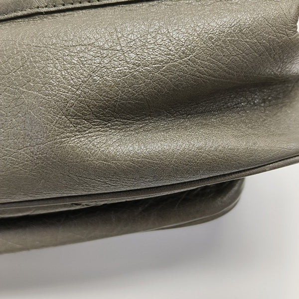 NIKI Medium Chevron Calfskin Green