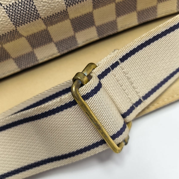 NAVIGLIO Damier Azur Coated Canvas White