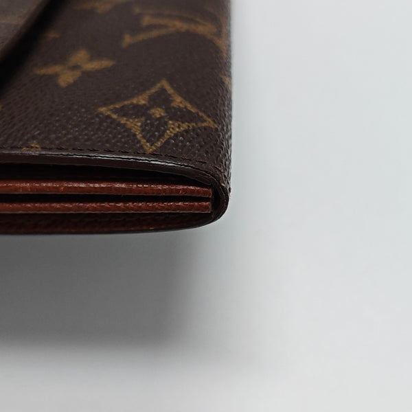 PORTE MONNAIE Monogram Coated Canvas Brown Wallet