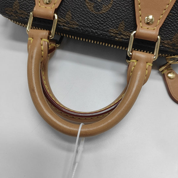SPEEDY Nano Monogram Coated Canvas Brown
