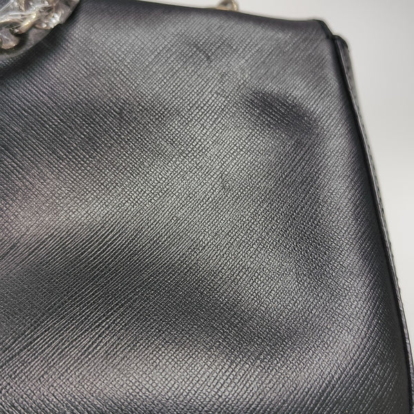 Calfskin Top Handle Bag Black