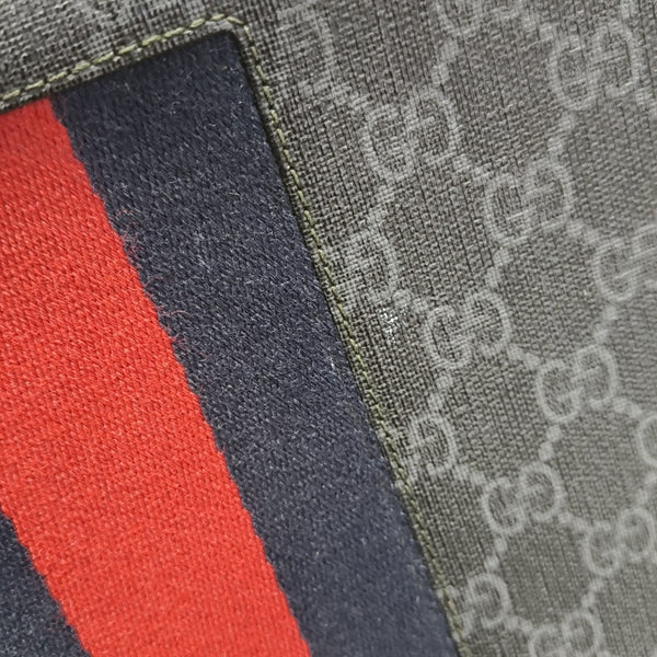 GG Supreme Monogram Coated Canvas Gray