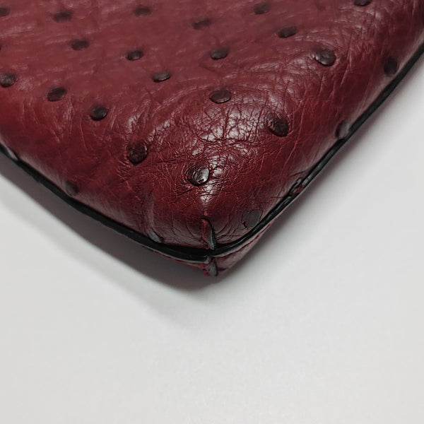 Soho Medium Quilted Ostrich Red