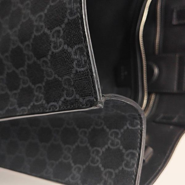 Monogram Coated Canvas Tote Bag Black