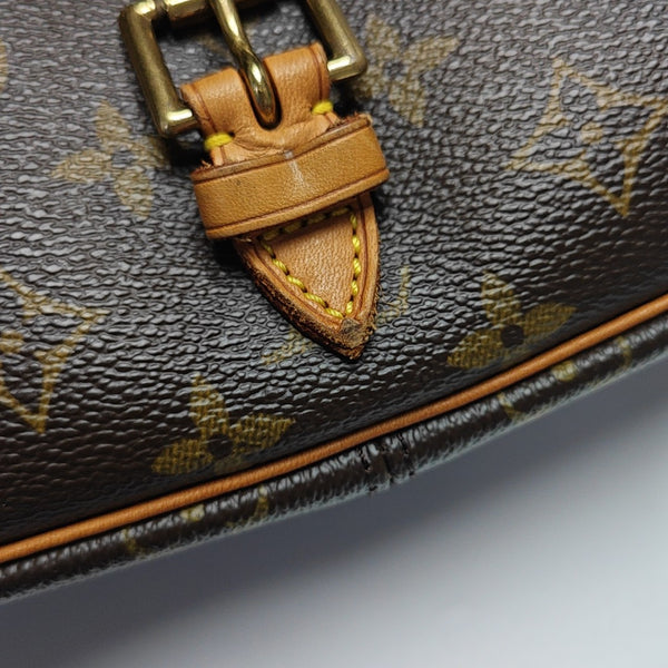 SOLOGNE PM Monogram Coated Canvas Brown