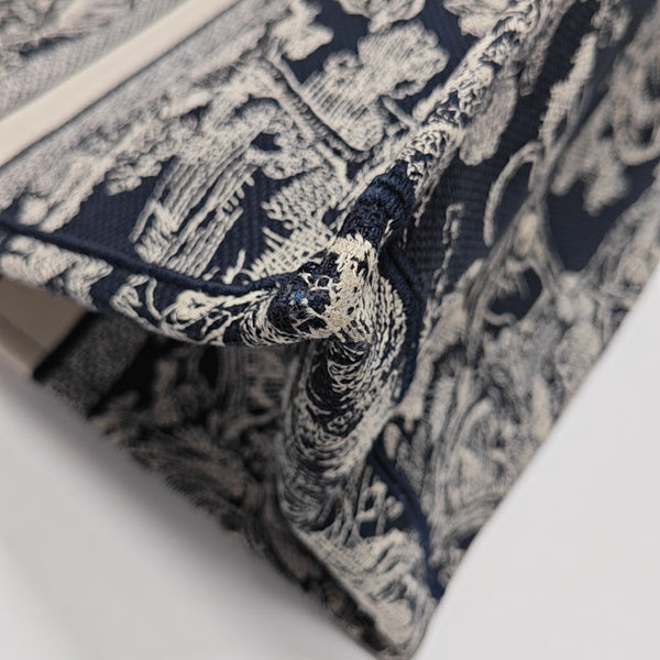 Bolso de mano grande de lona azul