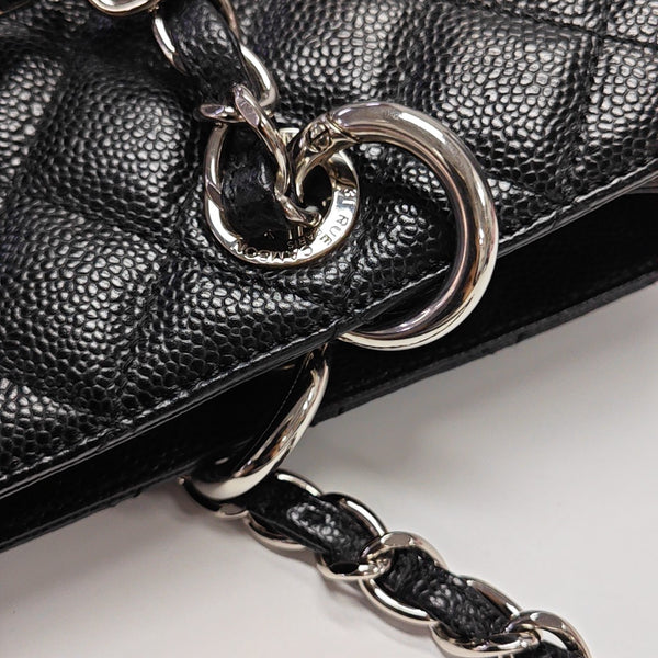 CHANEL GST Large Quilted Grained Calfskin Black