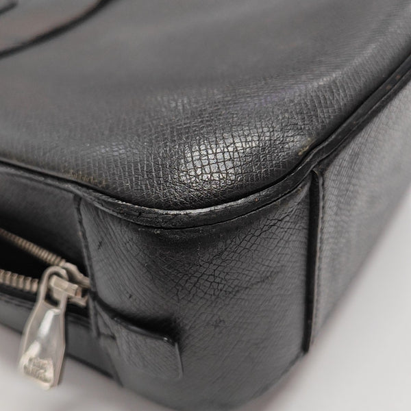 Calfskin Top Handle Bag Black