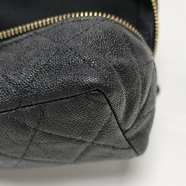 Quilted Grained Calfskin Small Black