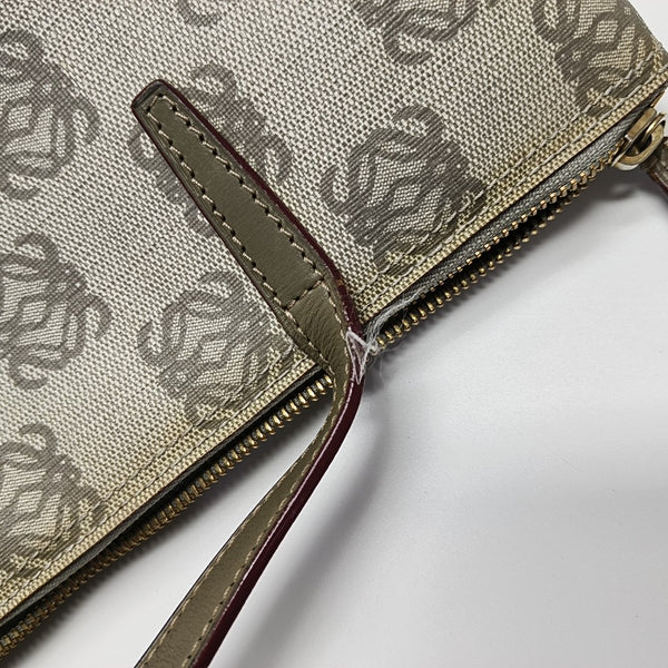 Coated Canvas Top Handle Bag Gray