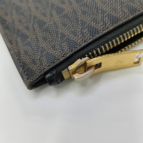 Coated Canvas Clutch Black