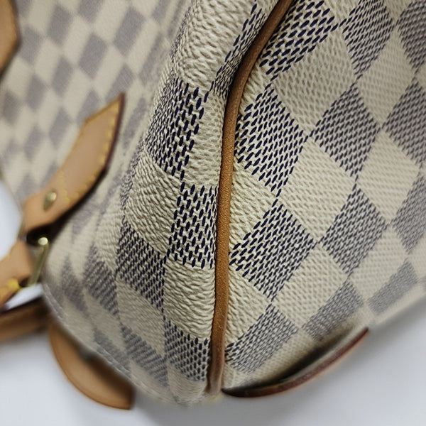 SPEEDY 30 Damier Azur Coated Canvas White