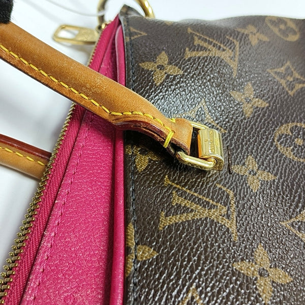 PALLAS MM Monogram Coated Canvas Brown
