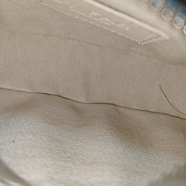 Leather Top Handle Bag Beige