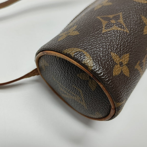 PAPILLON Mini Monogram Coated Canvas Brown