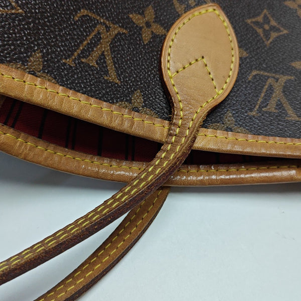 NEVERFULL MM Monogram Coated Canvas Brown