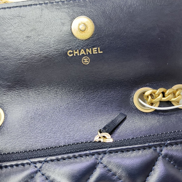 WOC Quilted Lambskin Blue
