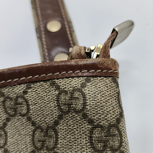 Monogram Coated Canvas Shoulder Bag Brown