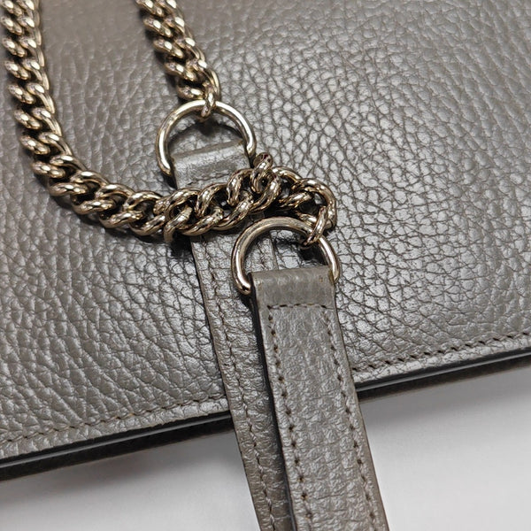 Interlocking G Small Calfskin Gray