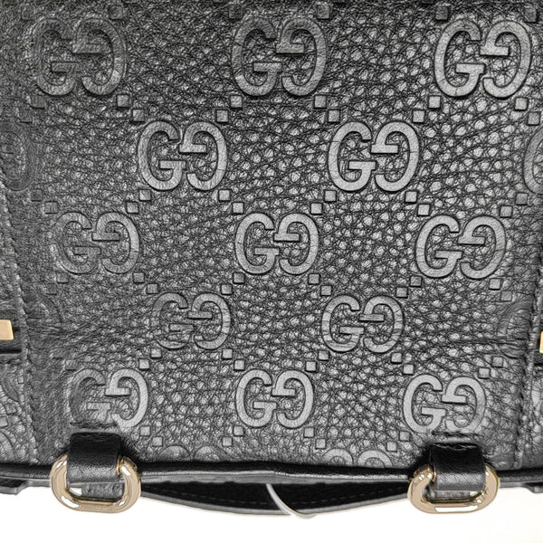 GG Emblem Super Mini Monogram Calfskin Black