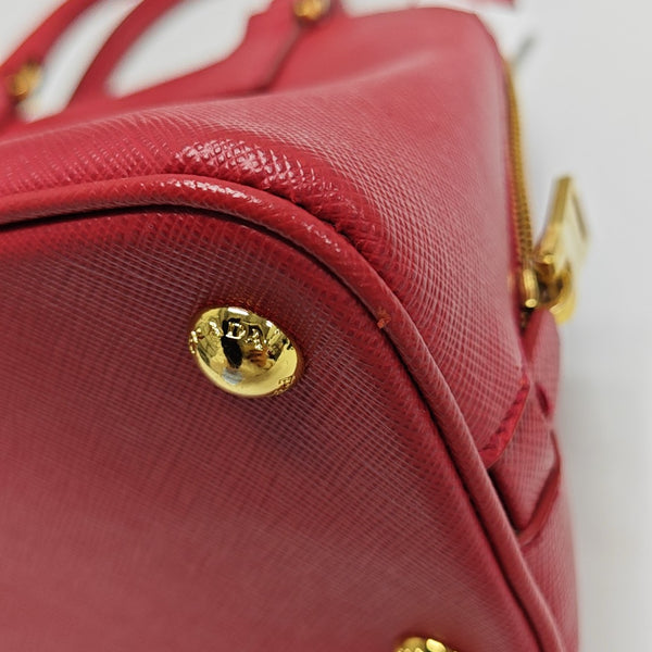 Promenade Small Saffiano Calfskin Red