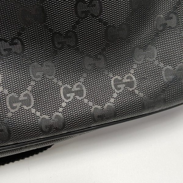 GG Imprime Messenger Monogram Coated Canvas Black