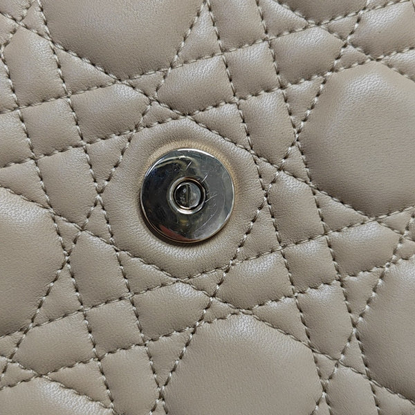 Lady Dior Medium Cannage Lambskin Yellow