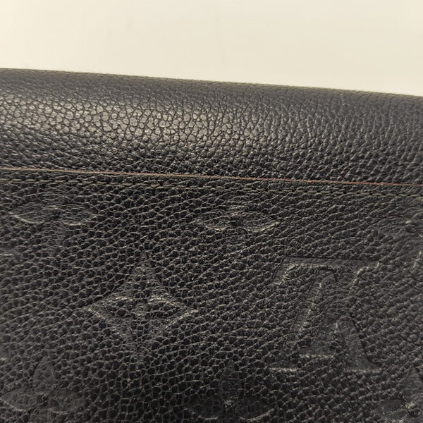 SARAH Monogram Calfskin Blue Wallet