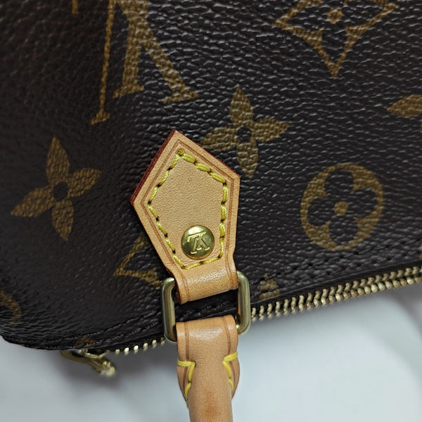 SPEEDY Nano Monogram Coated Canvas Brown