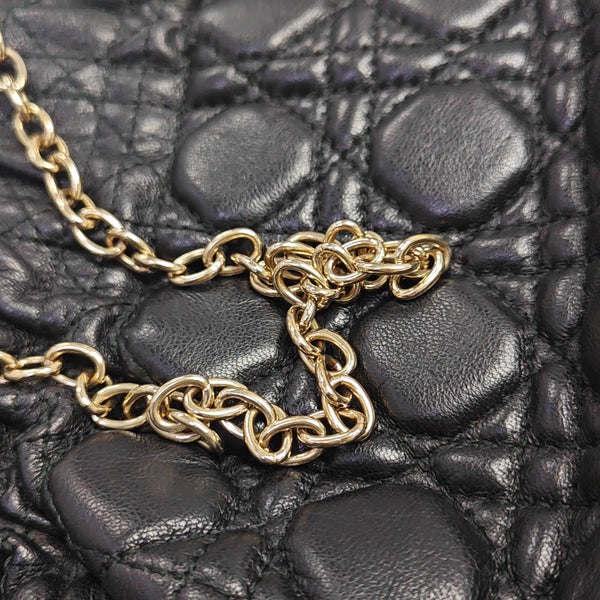 Cannage Lambskin Top Handle Bag Black