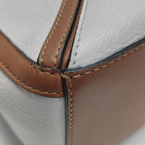 Puzzle Small Calfskin White