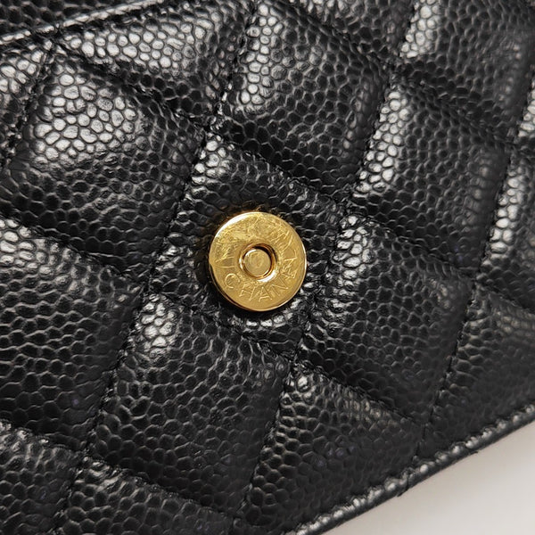 WOC Quilted Grained Calfskin Black