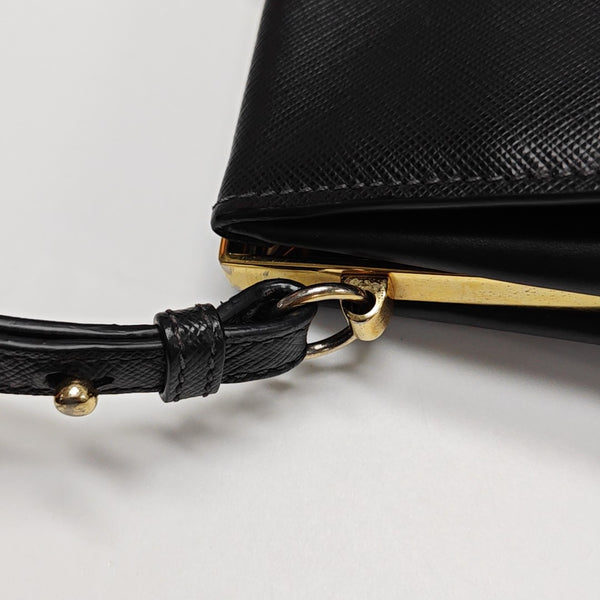 Light Frame Saffiano Calfskin Black