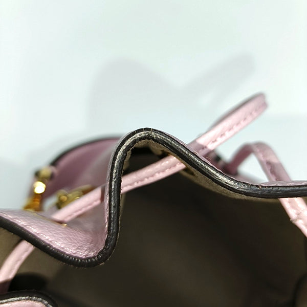 Authenticated pre-owned Mon Tresor Mini Calfskin Pink - Bucket Bag at Looply