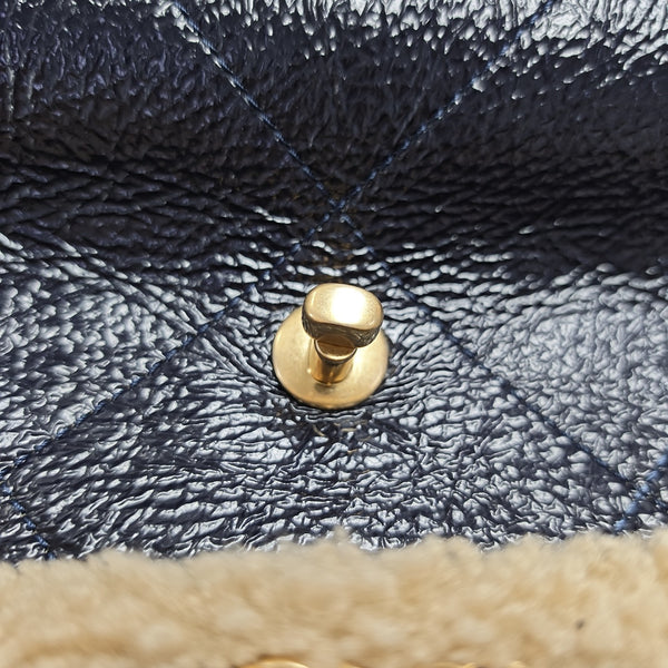 Quilted Lambskin Shoulder Bag Blue