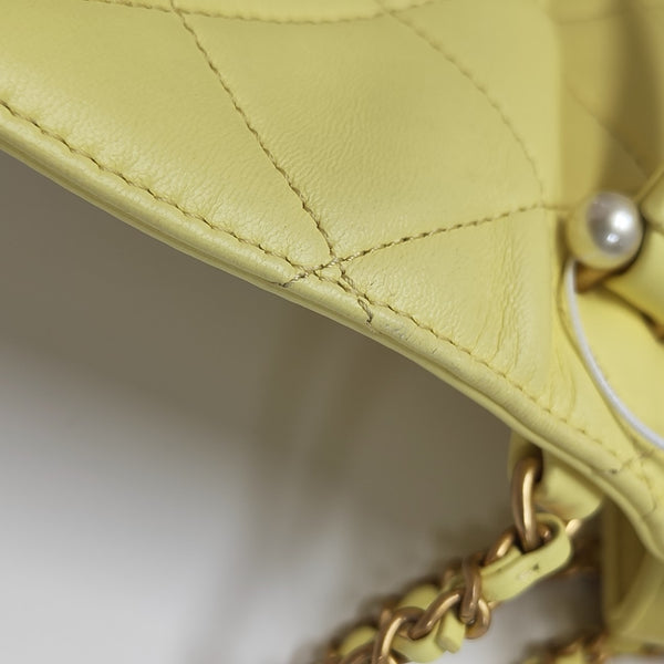 Quilted Lambskin Shoulder Bag Yellow