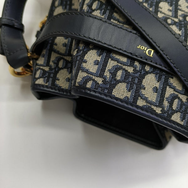 C'est Dior Medium Oblique Canvas Blue