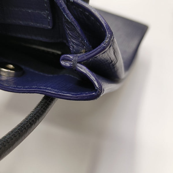Calfskin Shoulder Bag Blue