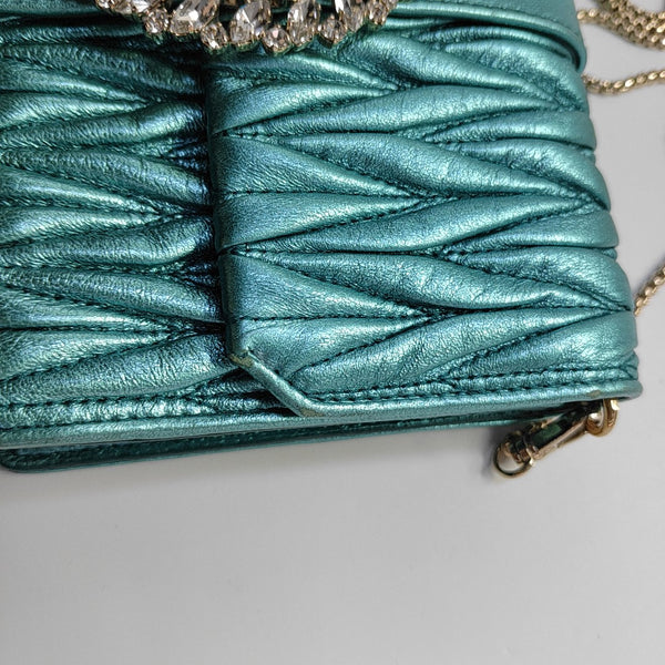 Matelassé Quilted Lambskin Blue