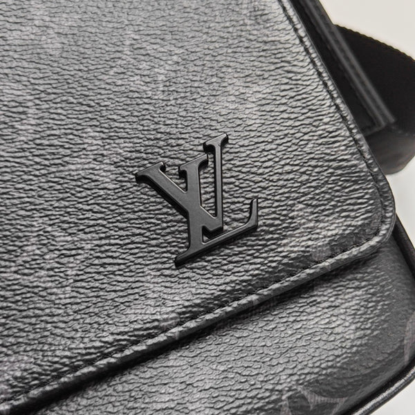 DISTRICT PM Monogram Coated Canvas Black