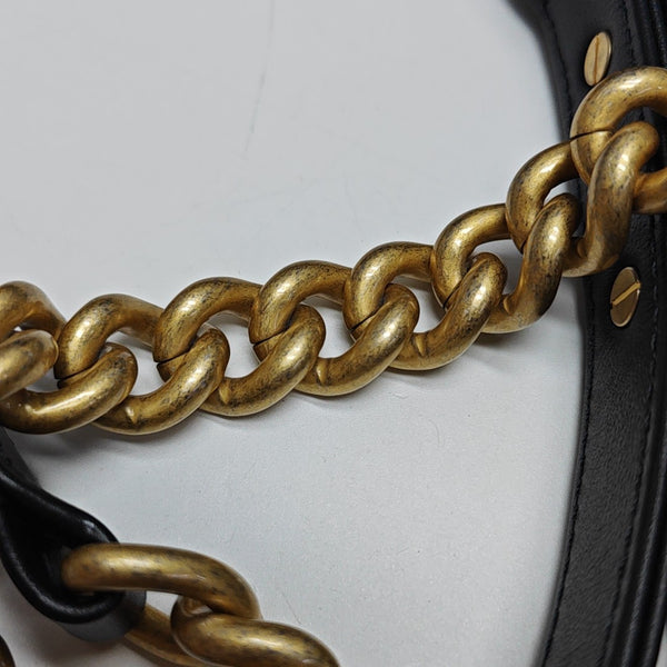 BOY CHANEL Mini Quilted Calfskin Black