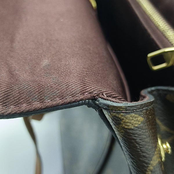 CLUNY MM Monogram Coated Canvas Brown
